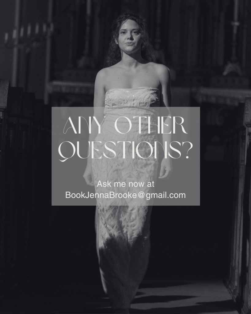 Contact Jenna Brooke Photography in NYC for additional questions or booking inquiries