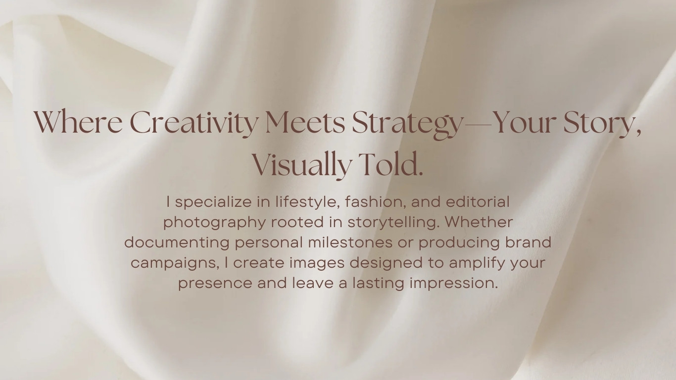 Jenna Brooke NYC lifestyle, fashion, and editorial photographer blending creativity and strategy in About page header.