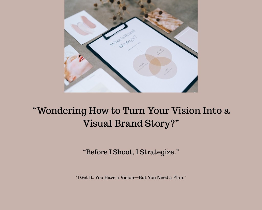 Visual brand strategy planning with mood boards and content strategy layouts by Jenna Brooke, NYC fashion and editorial photographer.